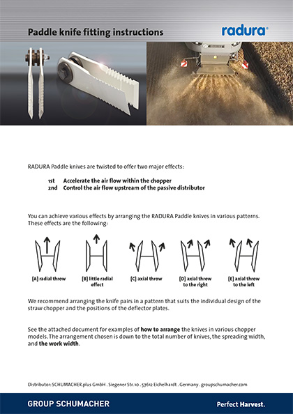 Radura chopper knife instrutructions